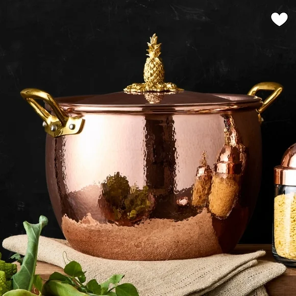 Ruffoni Historia Hammered Copper Stockpot with Pineapple Knob, 7 1/2-Qt - Picture 2 of 16